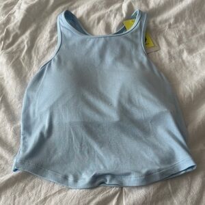 All in Motion Light Blue Ribbed Tank Top